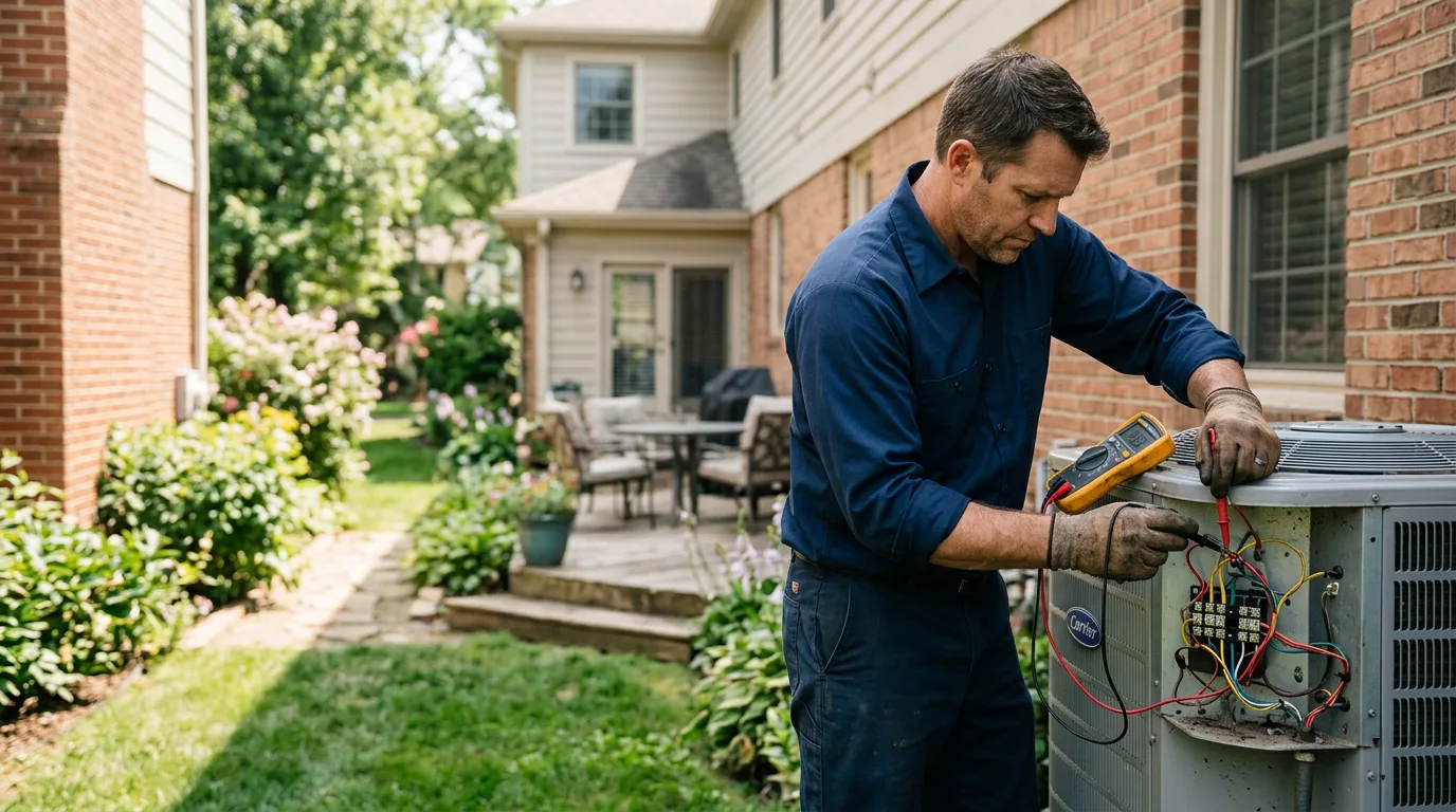 HVAC technician working near Ramona, OK